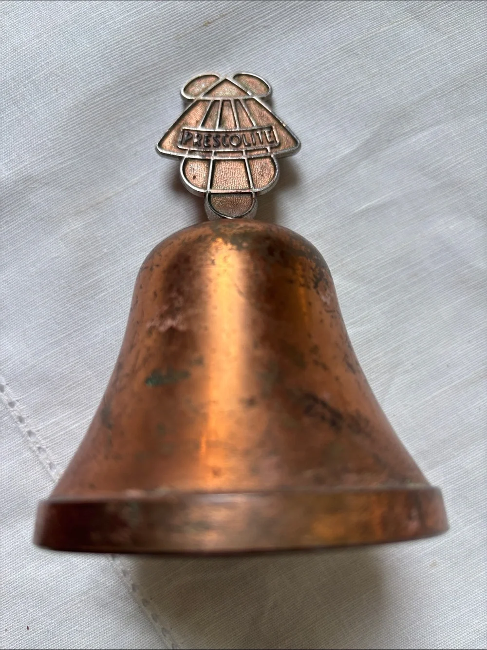 Vintage Prestolite Brass Promotional Bell Mid Century Corporate Souvenir